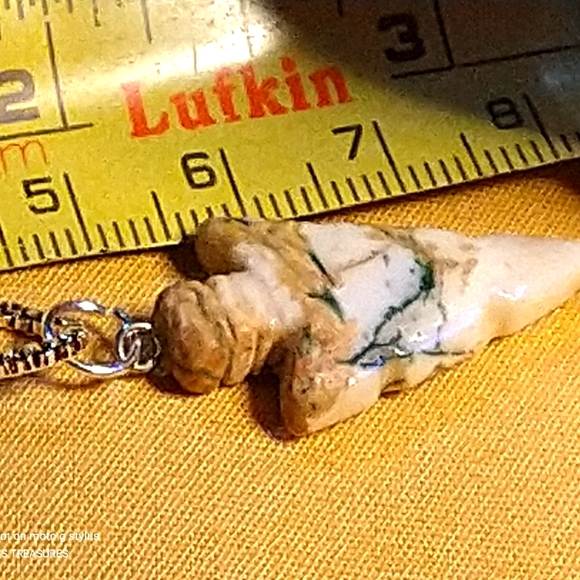 👉LOWEST PRICE AVAIL. OCEAN LARIMAR, SODALITE, OR MOSS AGATE ARROWHEAD, PENDANT. - Picture 8 of 9